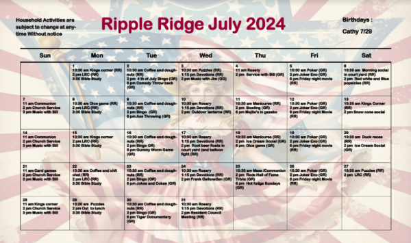 Ripple Ridge July 2024