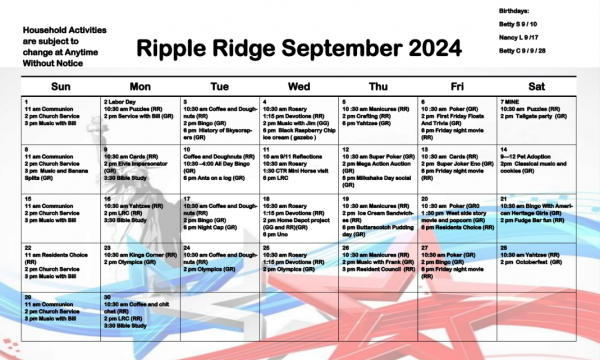 Ripple Ridge Sept 2024