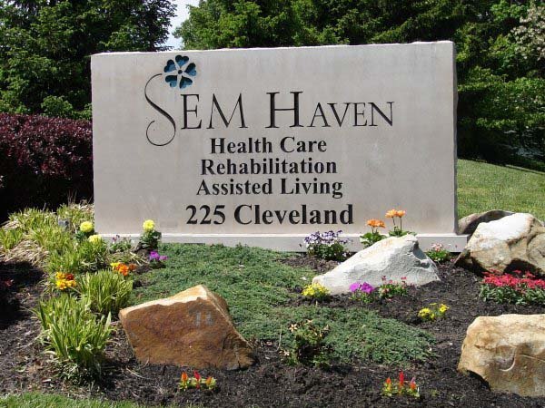 SEM Haven Health Care, Rehabilitation, and Assisted Living Sign with 225 Cleveland address